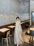 2026 New Lazy French Green Sleeveless Sleeveless Dresses Women's Summer Seaside Vacation Fairy Dress
