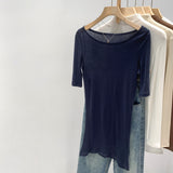 Leier Tilme Wool Medium Thin Short-Sleeved T-Shirt 2026 New Unique Beautiful Top