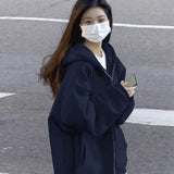 Ins Super Fire Jacket Women Autumn And Winter Oversize Hooded Thin Coat Korean Version Of The Loose Lazy Shirt Top