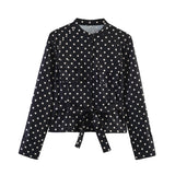 2026 Spring New Women's Fashion Casual Loose Wave Point Shirt Trousers 2010708