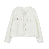 In 2025, The New Spring And Autumn White Small Scented Coat Female Famous Lady Is Particularly Designed To Feel Short Top