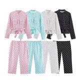 2026 Spring New Women's Fashion Casual Loose Wave Point Shirt Trousers 2010708