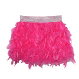 Real Shooting Feather Dress Small Pony Short Skirt Birthday Dress Dress Princess Short Dress 9022