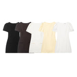 Spring New Folding Pocket Dress 3067322