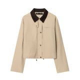 Summer New Wick Collar Retro Style Style Short Jacket 1298255