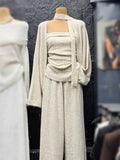 Sweater Set With A Set Of Women's Autumn And Winter New Lazy Loose Knitted Cardigan Temperament Three-Piece Set
