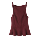 BSK&TRAF Women's Clothing 2025 Summer New Pure Lust, Short Skirt Hem Bow Top 2606777