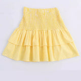 Summer New Small Check-In Bow Ornament Back Hollow Dress 8034522