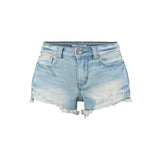 Shibuya Spice Girl Lightning-Printed Denim Shorts New Low-Rise Irregular Hairy Hole Hot Pants In Spring And Summer