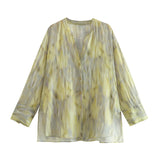 Summer New Printing Shirt 478630300 Loose Trousers Set