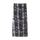 Spring 2025 New Women's Animal Print Pattern Net Tector-Smeared Tsets Half Dress