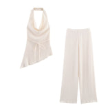 Quality Asymmetric Blouse 0347302 Textured Trousers 0347303 Set