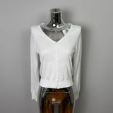 South Korea's New Pure-Willed Skinned Thin Long-Sleeved Top Temperament V-Neck Sunscreen Cardigan T-Shirt Woman Trend