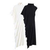 Spring New Asymmetric High-Necked Folding Top 5644024