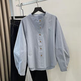 Double-Door Long-Sleeved Shirt Top 2025 New Loose Shirt Temperament Elegant Ginger Yellow Shirt