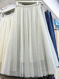 Net Yarn Half Body Cake Skirt Oversized Umbrella Skirt Long Heavy Industry Velvet Wave Point A Font Ponbo Net Yarn Skirt