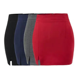 Hottie Sexy High-Waisted Thin Side Open Fork A-Word Skirt Short Skirt Women's Autumn Anti-Walking Skirt