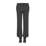 Unloading The Tendered Feet Over-Hanging Pants Women 2026 Summer New Hot Babes Pure Color Slimming High Waist Straight Trousers