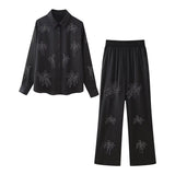 Embroidery Shirt 6786044 Bead Embroidery Trousers 4786059 Set