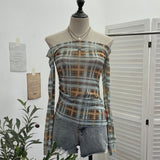Real Shooting Hottie Thorn One-Layer Mesh Sunscreen Blouse T-Shirt With Short Embroidery Top 8035