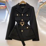 2025 New Waist Suit Jacket Women Casual Fashion Unique Temperament Suit Coat