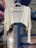 White Cardigan Knitted Coat Thin Small Shawl Women's Shawl 2026 Summer New External Sun Protection Shirt