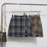A Large Number Of Hairy Skirt Women Autumn And Winter Tlings Irregular High-Waisted A Short Skirt 8923