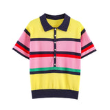 New Summer Striped Knitted POLO Shirt 3653015