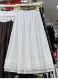 Design Layer Splicing Lace Lace Skirt Dress Half Skirt Women's Autumn And Winter New High-Waisted A-Shaped Skirt