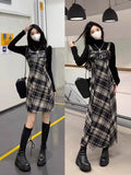 French Style Slinged Dress Women's Autumn And Winter 2026 New Long Dress Small Fragrant Style Han Style Suit