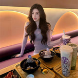 2025 Pure Temperament Long-Sleeved Slimming Net Yarn Sexy Bag Hip Skirt Top + Short Skirt