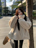 Maillard Wears Autumn And Winter Small High-Grade Fried Street Loose Plush Plus Thick Lead Lamb Coat Woman