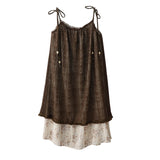 Homemade Summer New French Holiday Lace Splicing Tie Long Sling Skirt Design Dress Woman