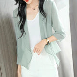 Chiffon Shawl Coat Women 2025 Summer New Gas Thin Loose Cardigan Top With A Short Sunscreen