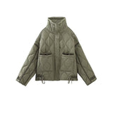 Women's Winter Loose-Fitting Pocket Jacket Cotton Coat
