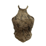 Thai Babes Hanging Neck Slings Slings Tlit Holes Made Old Bare Back Short With Thoracic Tops 1663