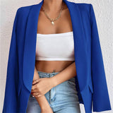 Explosion Women's Casual Fashion Loose Solid Color Temperament Commuting Collar Jacket Suit Spring And Autumn Coat