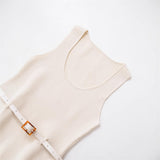 Spring 2025 New Sleeveless Skirt Design Temperament Knitting Set 4192062