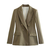 BSK&TRAF Women's Clothing 2025 Summer New Temperament Repair Suit Jacket 7608646500