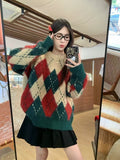 Lazy Wind High-End Sense Christmas Ringge Sweater Woman 2026 New Autumn And Winter Round Collar Cover Outside Wearing Knitted Shirt Top
