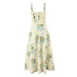 New French Retro Style Small Fresh Cotton Lace Splicing Medium And Long Dress