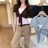 Korean Beautiful Lace Vest Strapped With Open Shirt Two Sets Of Women 2026 New Summer Exquisite Design Feel