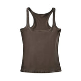 Hottie Sexy I-Word Sling Vest Woman Summer New Retro Leather Texture Square Outside Wearing Tide
