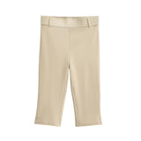 Side-Opening Seven-Point Pants Women 2026 Summer New Hot Girl Solid Color High-Waisted Elastic Hips Slacks