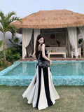 French Holiday Style Sling Dress Women 2026 Spring And Summer New Temperament Slim Slim Swing Long Skirt