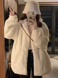 Korean Milk Fufu Lamb Woolen Hooded Cotton Coat Women Winter Thicken Loose Lanterned Cotton Coat Tide