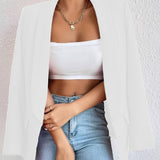Explosion Women's Casual Fashion Loose Solid Color Temperament Commuting Collar Jacket Suit Spring And Autumn Coat