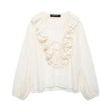 Autumn New Cascade Decoration Loose-Fitting Shirt 8544207