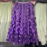 Three-Dimensional Flower Half-Dress Woman 2025 New Medium And Long Fairy Skirt High-Waisted Temperament Mesh Dress