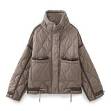 Women's Winter Loose-Fitting Pocket Jacket Cotton Coat